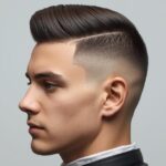 Low Taper Fade Middle Part
