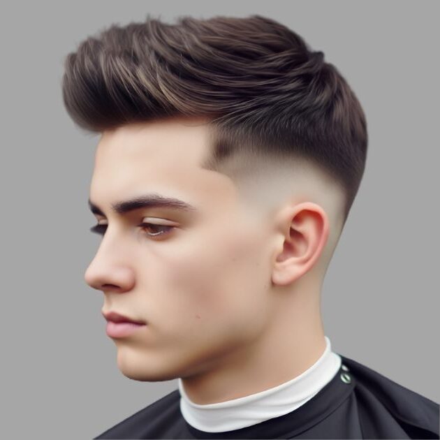 Low Taper Fade Short Messy Hair