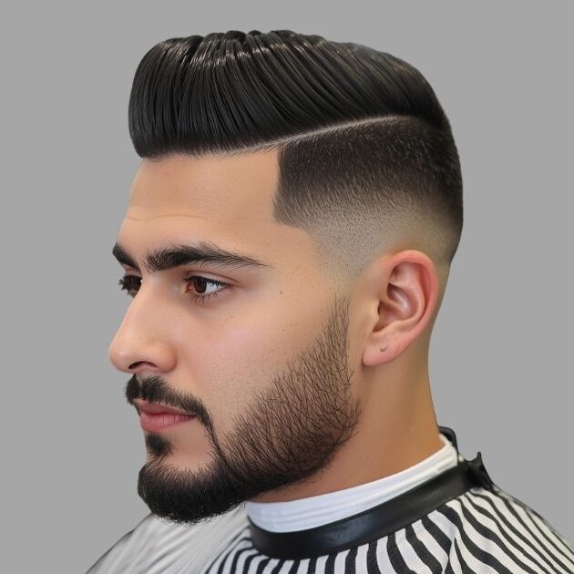 Low Taper Fade with Beard Blend