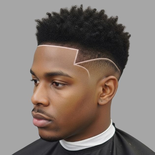 Low Taper Fade with Line Up