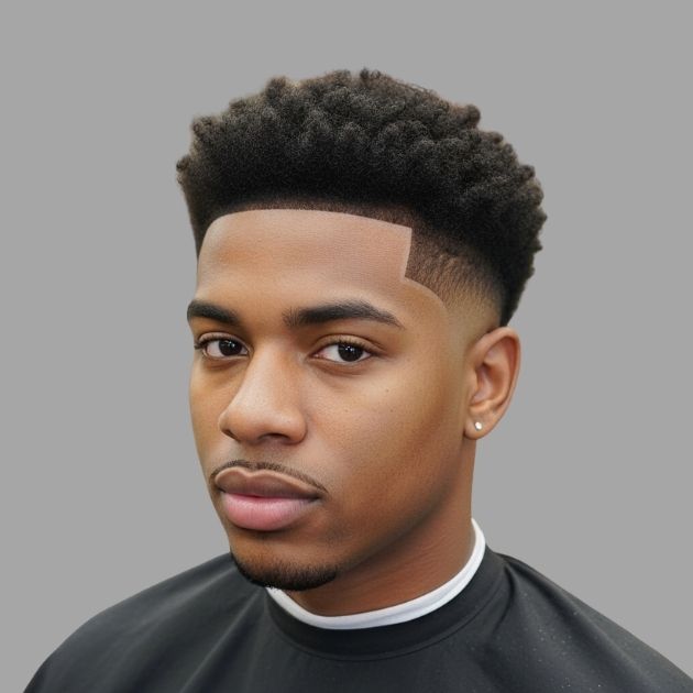 Low Taper Fade with Sponge Curls