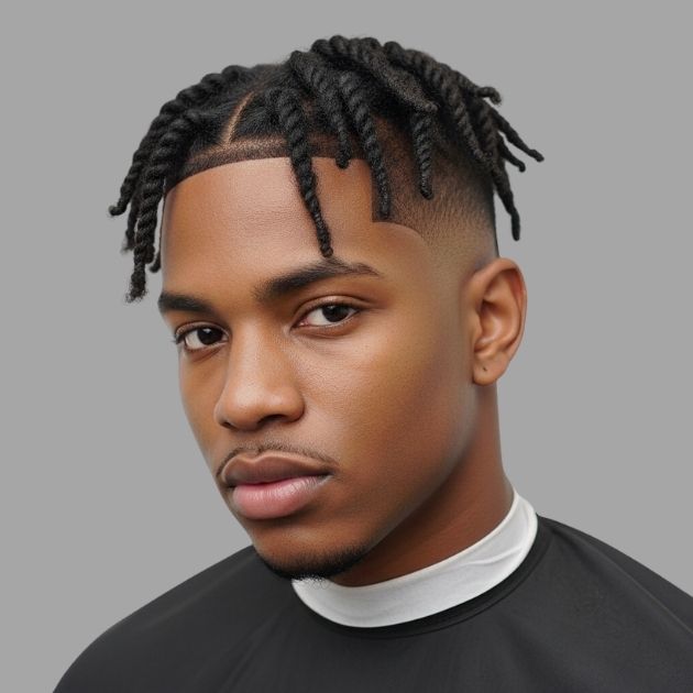 Low Taper Fade with Twists