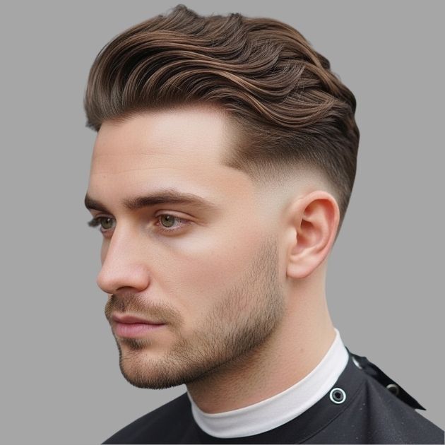 Medium Length Wavy Low Drop Fade