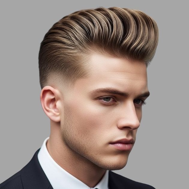 Modern Pompadour Low Drop Fade