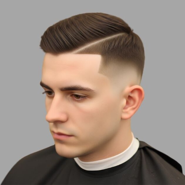 Side-Part Low Taper Fade Short Hair