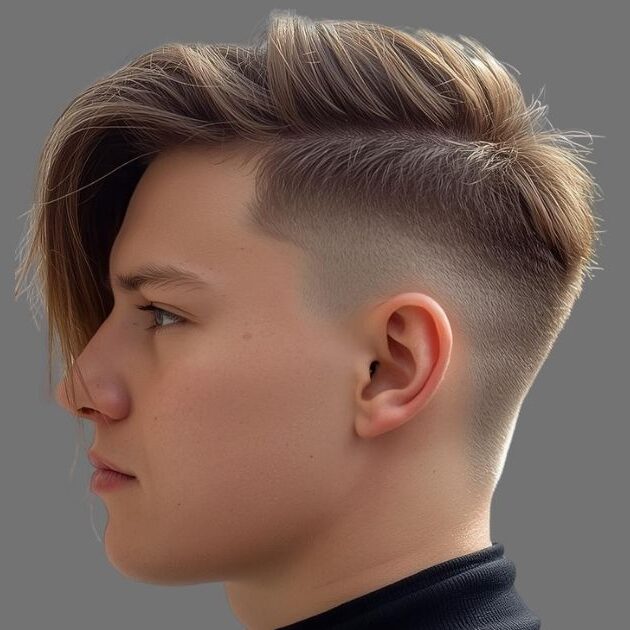 Side-Parted Flow Low Taper Fade
