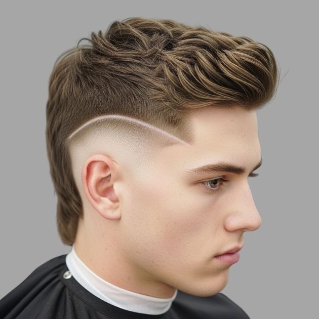 Skin Low Taper Fade Mullet with Undercut