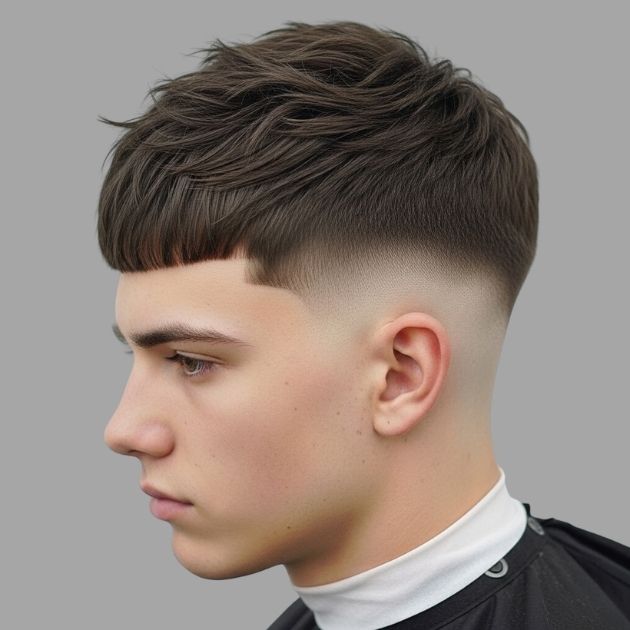 Textured French Crop Low Drop Fade