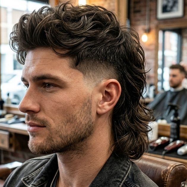 Burst Fade Mullet