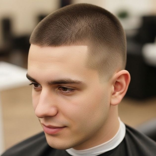Buzz Cut Straight Hair