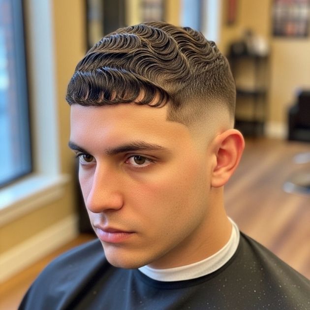 Buzz Cut Wavy Hair