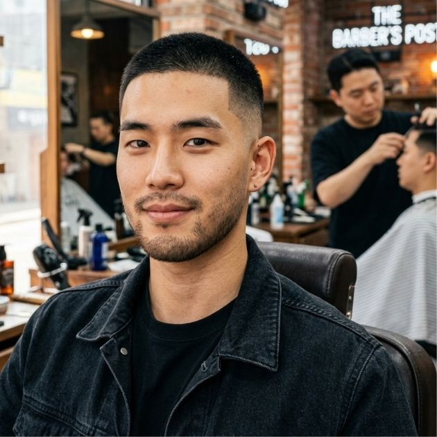 Buzz Cut with Drop Fade