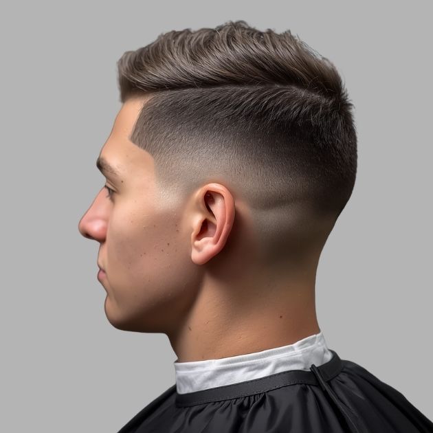 Edgar Cut with Low Taper Fade
