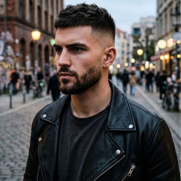 Edgy Crew Cut with Short Fade