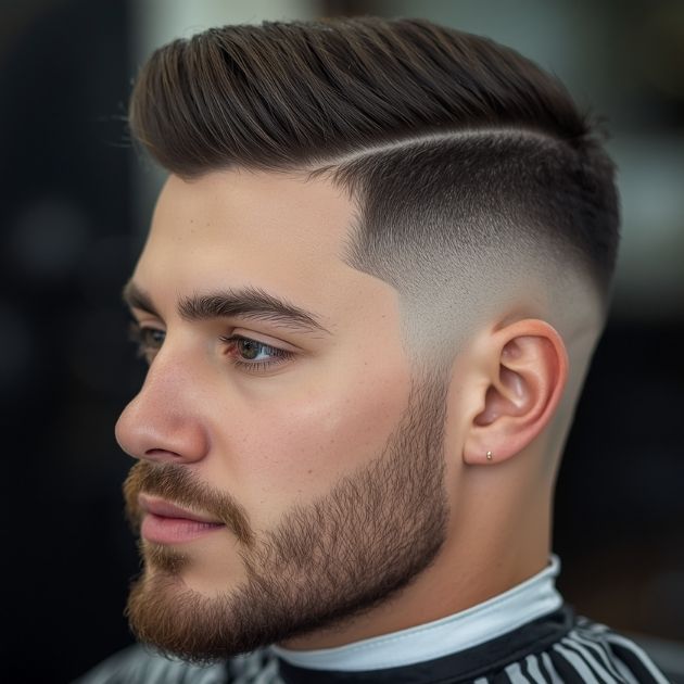 Fresh Mid Undercut Fade with Cool Design