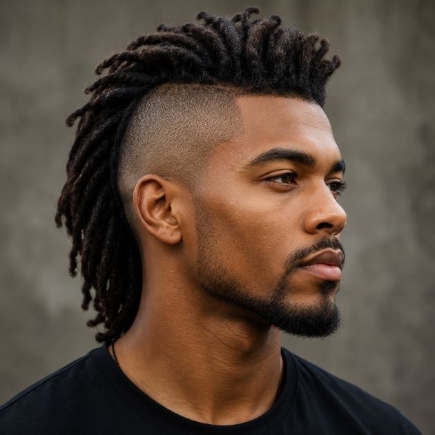 Loc Hawk with Shaved Sides