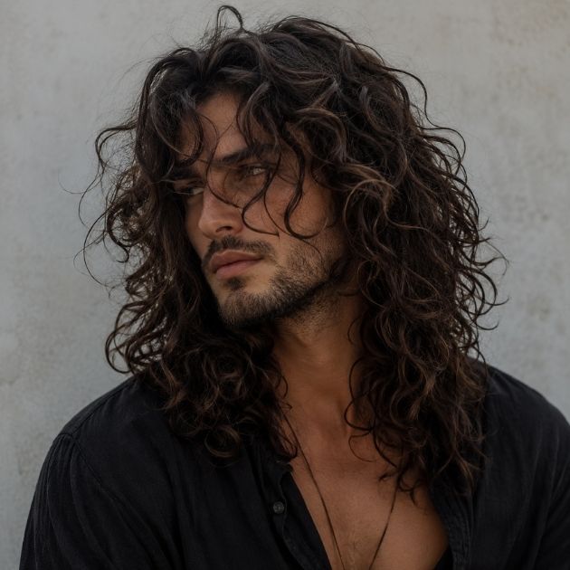 Long, Messy Curly Hair