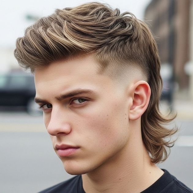 Long Two Block Mullet