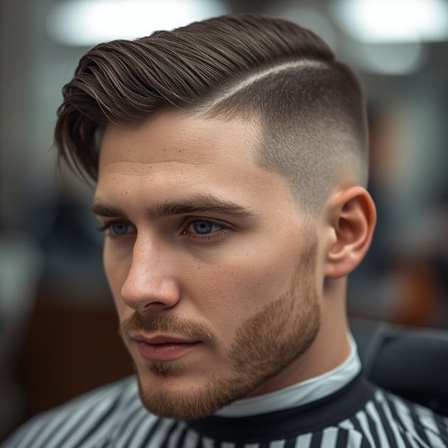 Low Fade Undercut with Side Part