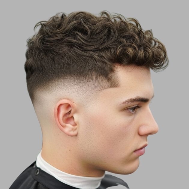 Low Taper Fade Haircut Curly Hair