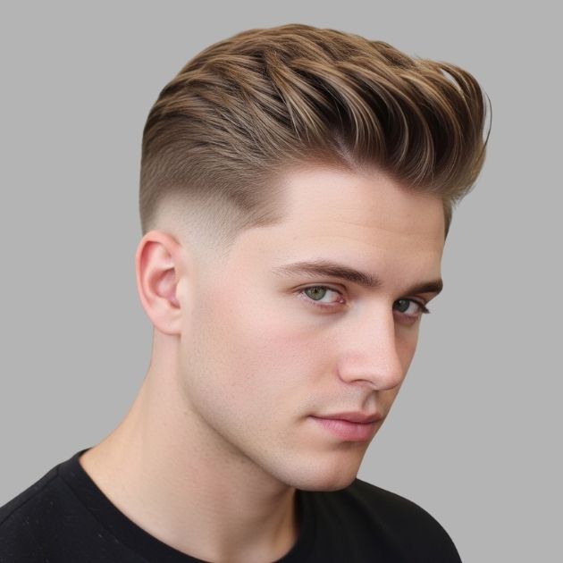 Low Taper Fade Haircut Fluffy Hair