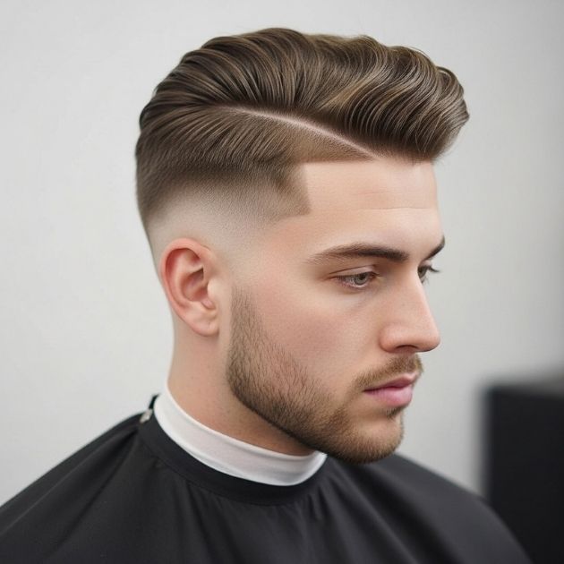 Low Taper Fade + Side Part