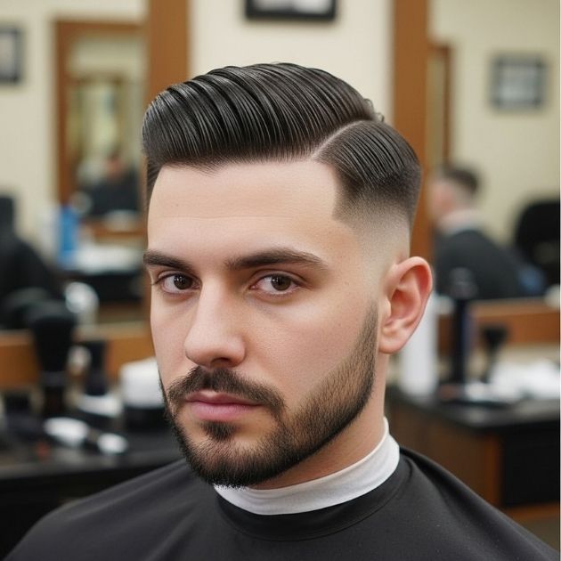 Low Taper Fade + Slick Back