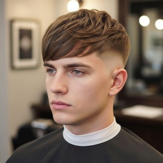 Low Taper Fade + Textured Crop / Fringe