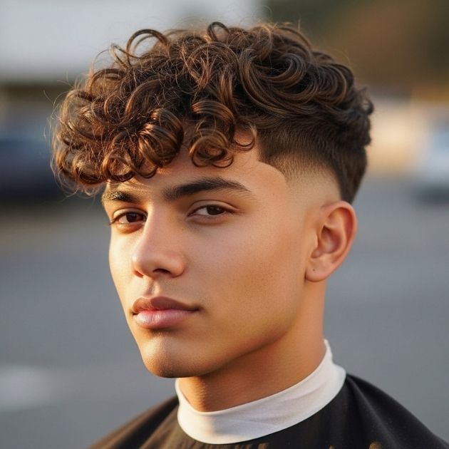 Low Temp Fade with Thick, Medium Curls