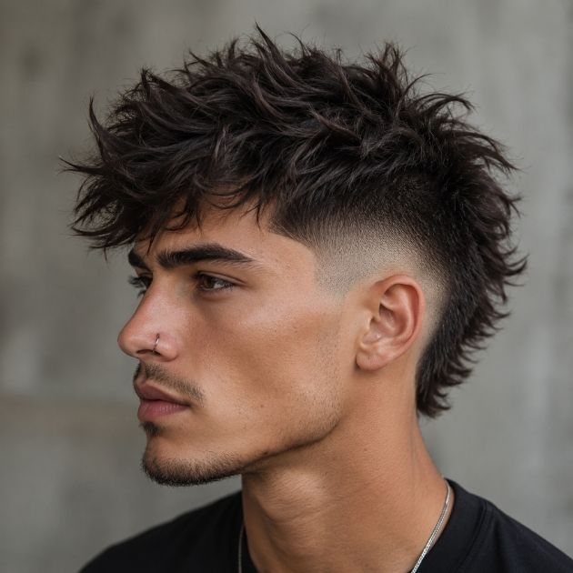Messy Mohawk Fade