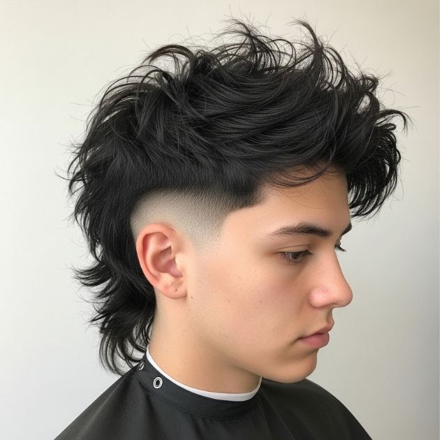Messy Two Block Mullet