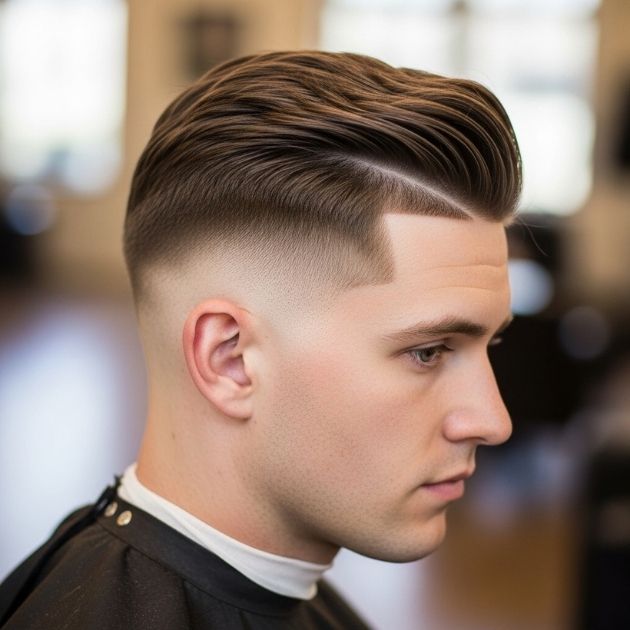 Mid Fade Side Part