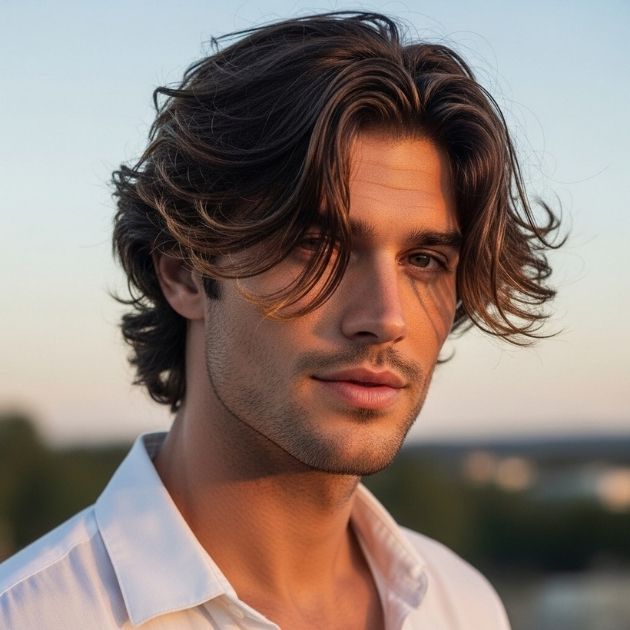 Middle Part Flow with Long Curtains