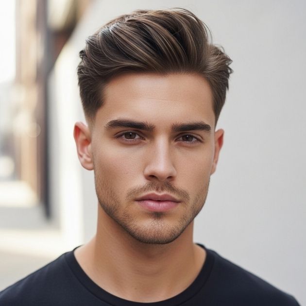 Middle Part with Mid Fade