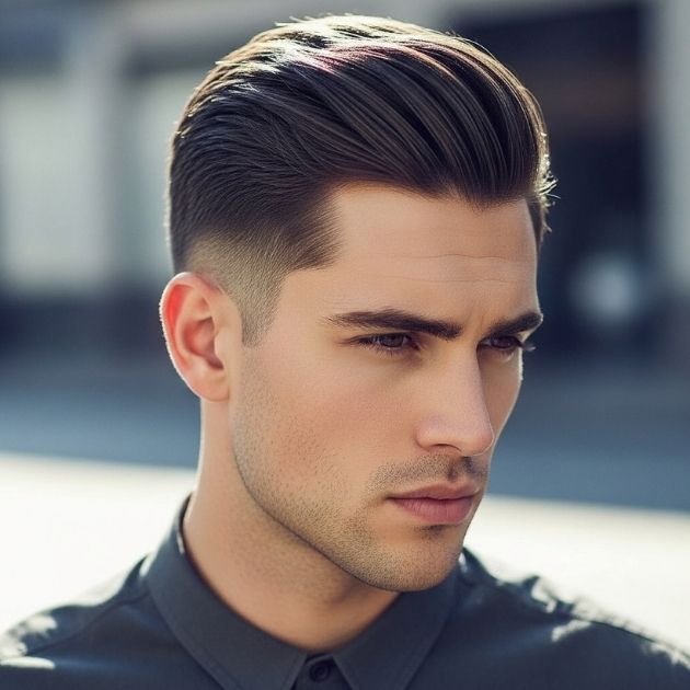 Sleek Middle Part with Short Sides