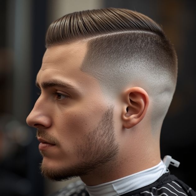 Slick Back Undercut with Taper Fade