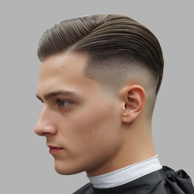 Slick Back with Low Taper Fade