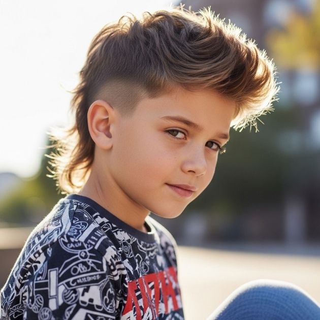 Stylish Mullet Haircut Kids