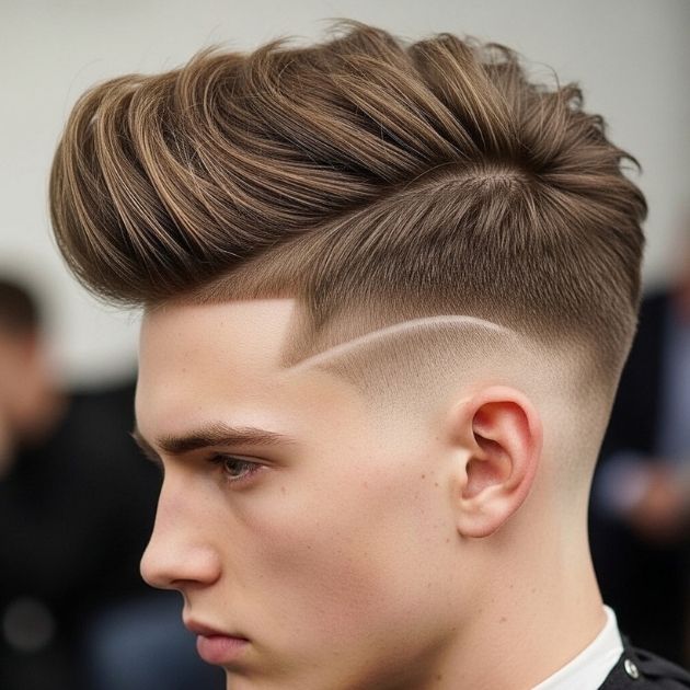 Textured Quiff Side Part