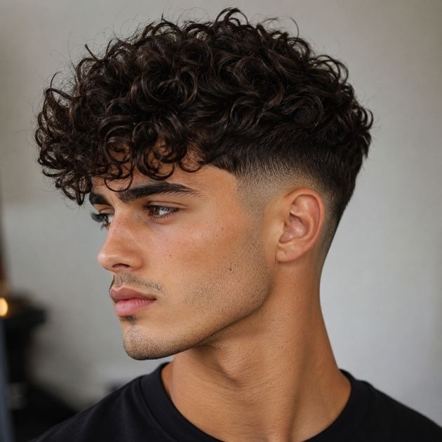 Tousled Curly Hair Fade