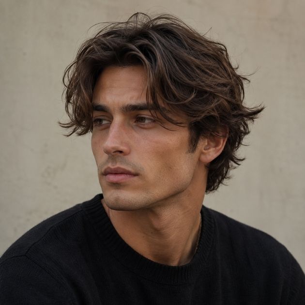 Tousled Middle Part