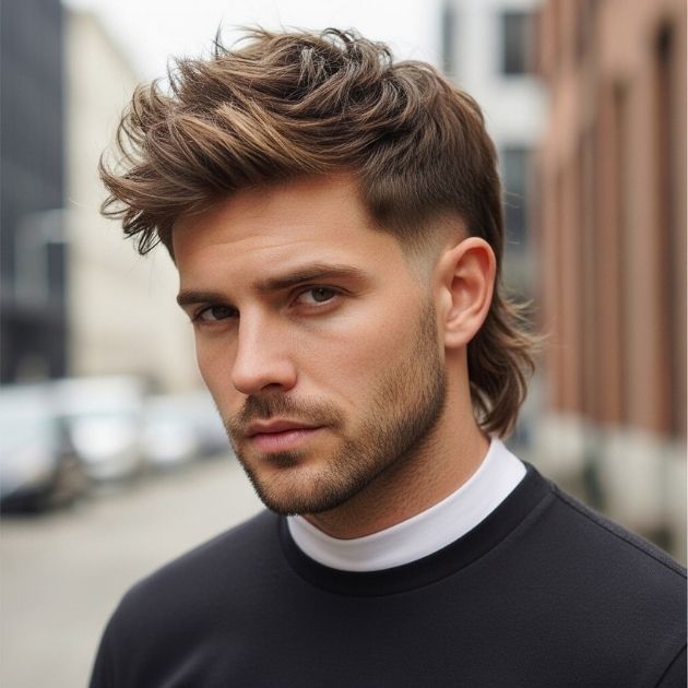 Tousled Two Block Mullet