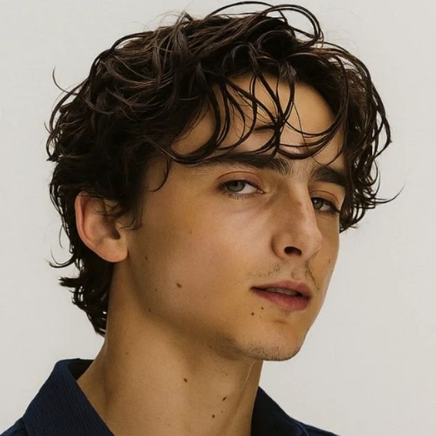 Wet Look Middle Part