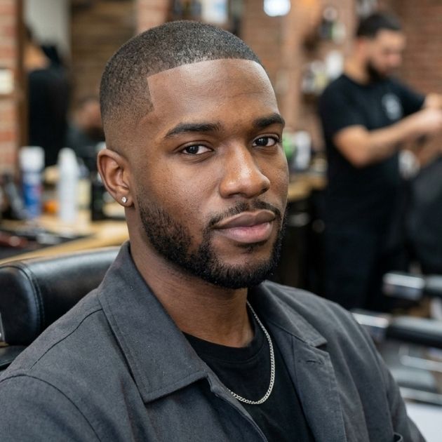 Buzz Cut with Mid Taper Fade