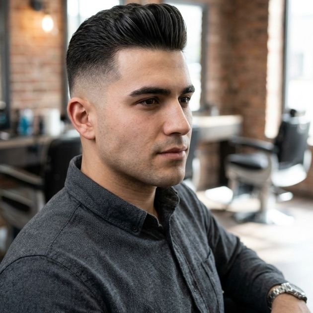 Crew Cut with Pompadour Touch