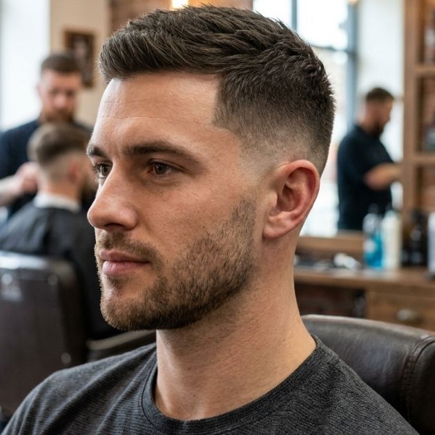 Crew Cut with Tapered Sides