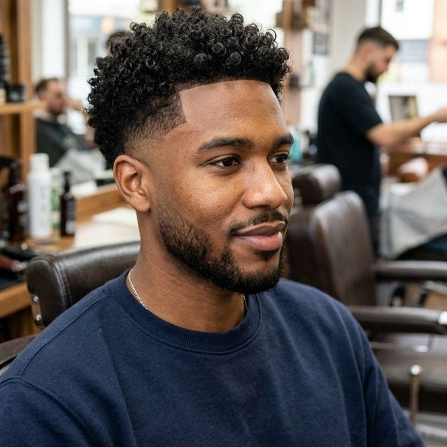 Curly Taper Fade