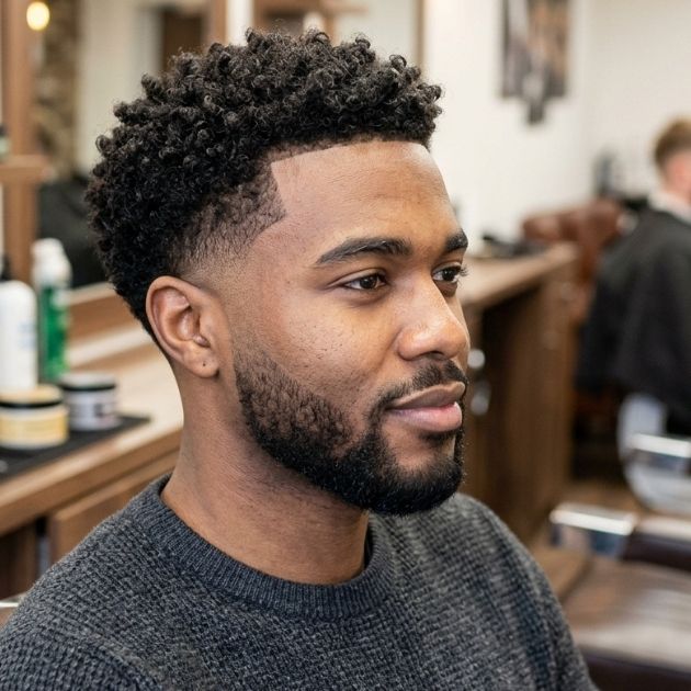 Curly Textured Crop with Low Taper