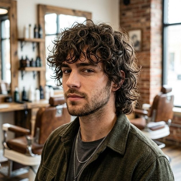 Curly Wolf Cut