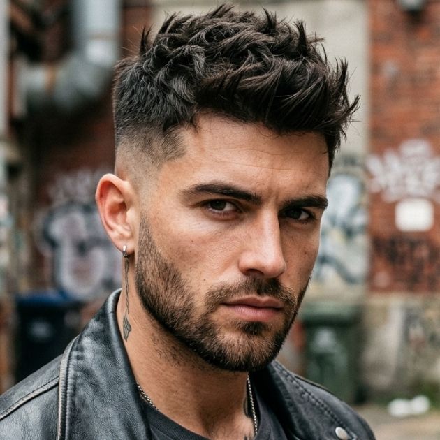 Edgy Crew Cut with Short Fade